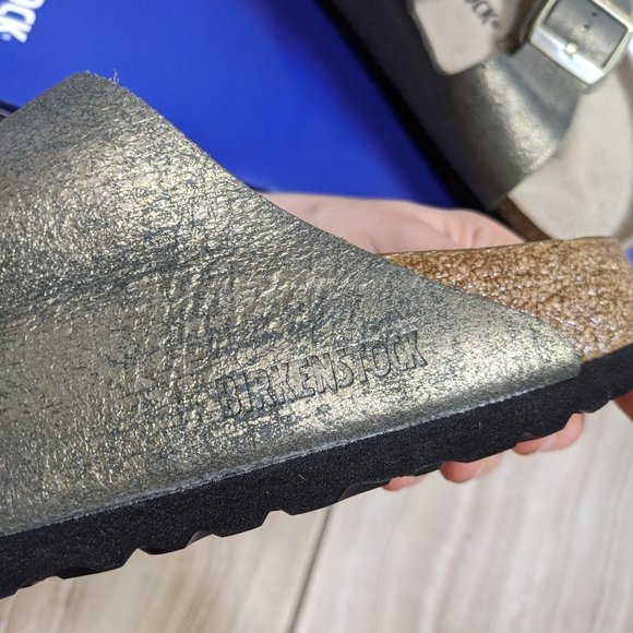 Birkenstock Arizona Slide Gold sandal - Picture 5 of 9